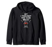 Braai On The Brain Joke South Africa Funny Zip Hoodie
