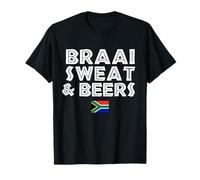 Braai Sweat & Beer T-Shirt Funny South Africa BBQ Gift T-Shirt