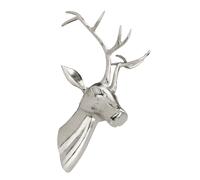 BRAAWE Silver Stag Wall Ornament - Aluminium Nickel Finish