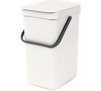 Brabantia 109782 Sort & Go Waste Bin, Plastic, White, 12 Litre