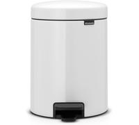 Brabantia 112065 Pedal Bin newIcon with Plastic Inner Bucket, 5 Litre - White