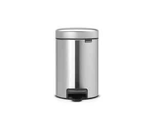 Brabantia 112164 Pedal Bin newIcon with Plastic Inner Bucket, 3 L-Matt Steel Fingerprint Proof