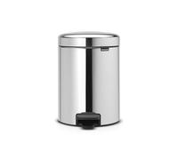 Brabantia 112621 Pedal Bin Newicon with plastic inner Bucket, Brilliant Steel - 5 L
