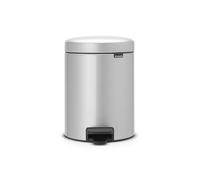 Brabantia 112904 Pedal Bin Newicon with plastic inner Bucket, Metallic Grey - 5 L