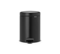 Brabantia 112928 Pedal Bin Newicon with plastic inner Bucket, Matt Black - 5 L