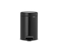 Brabantia 113321 Pedal Bin Newicon with plastic inner Bucket, Matt Black - 3 L
