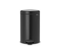Brabantia 113741 Pedal Bin Newicon with plastic inner Bucket, Matt Black - 12 L