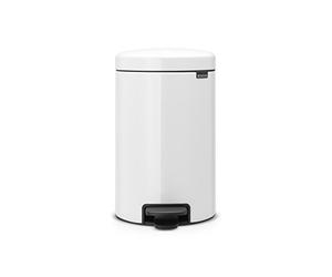 Brabantia 113864 Pedal Bin newIcon with Metal Inner Bucket, 12 Litre - White
