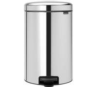 Brabantia 113987 Pedal Bin newIcon with Plastic Inner Bucket, 20 Litre - Brilliant Steel