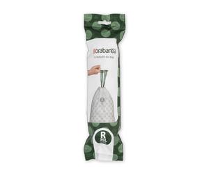 Brabantia 115622 Perfectfit Bags, Code R, 36L, 10 Pcs, White, 36 L/Size R