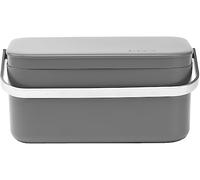 Brabantia 117541 Food Waste Caddy, Dark Grey, 12.7 x 22.1 x 10.7 cm