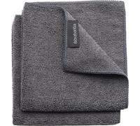 Brabantia 118029 Microfibre Cleaning Cloths (x 2), Machine Washable, Dark Grey