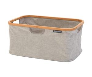 Brabantia 118180 Laundry Basket with Bamboo Top, Grey, 40 L