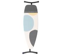 Brabantia - Ironing Board D - Integrated Steam Iron Rest - Adjustable Height with Transport Lock - Non-Slip Rubber Feet - Cotton Cover with Foam Layer - Foldable XL Unit - Spring Bubbles - 135x45 cm