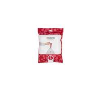 Brabantia 138263 PerfectFit Bin Liners (Size Y/20 Litre) Thick Plastic Trash Bags with Tie Tape Drawstring Handles (40 Bags), White