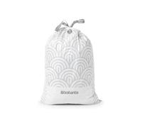 Brabantia 138744 PerfectFit Bin Liners (Size H/50-60 Litre) Thick Plastic Trash Bags with Tie Tape Drawstring Handles (40 Bags), White