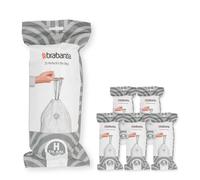 Brabantia 138782 PerfectFit Bin Liners Multipack (Size H/50-60 Litre) Thick Plastic Trash Bags with Tie Tape Drawstring Handles (120 Bags), White