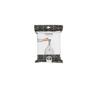 Brabantia 138829 PerfectFit Bin Liners (Size M/60 Litre) Thick Plastic Trash Bags with Tie Tape Drawstring Handles (40 Bags), White
