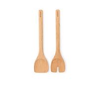 Brabantia 2 Piece Wooden Salad/Pasta Servers Set, High Quality Sustainable Cookware Utensils, Beach Wood