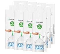 Brabantia 240 Waste Bags Smartfix 23-30 litre Slimline (12 Rolls), Code G