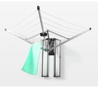 Brabantia 24m Wall Mounted Clothes Airer - Metallic Grey