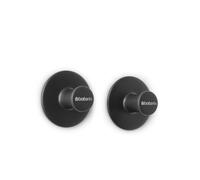 Brabantia 280320 ReNew Collection Towel Hooks, Dark Grey