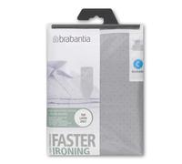 Brabantia 2mm Built-in-Foam Ironing Board Cover (C Board/Metallised) Heat-Resistant, Non-Slip, Cord Fastener