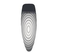 Brabantia 2mm Built-in-Foam Ironing Board Cover with Parking Zone (D Board/Titan Oval) Heat-Resistant, Non-Slip, Cord Fastener