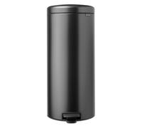 Brabantia NewIcon Pedal Bin 30 L | Soft Close Waste Bin with Odour-Proof Lid and Plastic Inner Bucket | Compact, Non-Slip Trash Can for Kitchen, Office, Bathroom, or Bedroom | Confident Grey