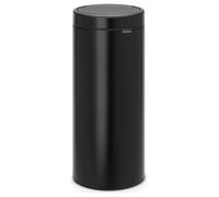 Brabantia Touch Tall Matt Black Metal Bin - 30L Freestanding