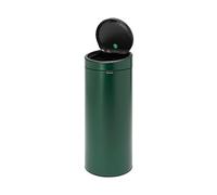 Brabantia 30L Kitchen Touch Bin New (Pine Green) Removable Lid, Soft-Touch Open, Easy Clean Rubbish Waste Bin + Free Bin Bags