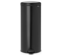 Brabantia NewIcon Pedal Bin, 30 litre, Soft Closing, Plastic Inner Bucket, Matt Black