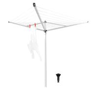 Brabantia 30m Essential Rotary Washing Line + Ground Tube (Grey)