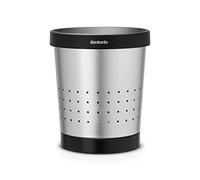 Brabantia 364303 Conical Waste Paper Bin with Holes, 5 L - Matt Steel