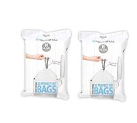 Brabantia 375705 Perfectfit Bags, Code H, 50-60 Litre, 40 Bags Per Dispenser Pack, White