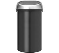 Brabantia 402548 Touch bin, Matt Black/Matt Steel, 60 L