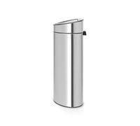 Brabantia 40 Litre Matt Steel Fingerprint Proof Touch Bin gray/green
