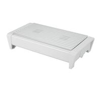 Brabantia 477164 Food Warmer, 2 Burner - White with Grey Grill, 40 x 20 x 10 cm