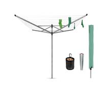 Brabantia 50M Rotary Washing Line Lift-O-Matic UV Resistant w/ Cover & Pegs