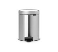 Brabantia 112645 Pedal Bin newIcon with Plastic Inner Bucket, 5 Litre - Matt Steel