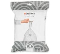 Brabantia PerfectFit Bin Liners (Size H/50-60 Litre) Thick Plastic Trash Bags with Tie Tape Drawstring Handles (40 Bags)