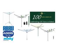 BRABANTIA / ABRU / ADDIS / MINKY 3-4 ARM ROTARY DRYER WASHING LINES