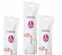 Brabantia Bin Liners 12L Code C 12 Litre PerfectFit Bags roll 20 Pk 3 Rolls