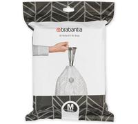Brabantia Bin Liners 60L White 40 Bags Strong Plastic & Tie-Tape Handles