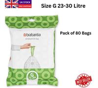 Brabantia Bin Liners Size G 23-30L Thick Plastic Trash Bags G/23-30 Perfectfit