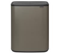 Brabantia Bo 2x30 Litre Touch Top Bin - Dark Grey