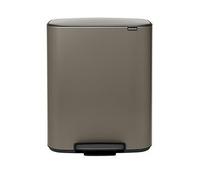 Brabantia 2 X 30L Bo Pedal Bin - Platinum, Grey