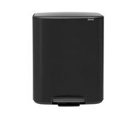 Brabantia Bo 60-Litre Pedal Bin - Black Matt Black