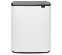 Brabantia Bo Touch Bin - 60L Inner Bucket (White) Large Waste Kitchen Bin - Soft-touch