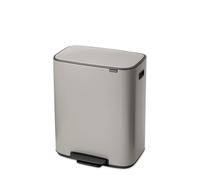 Brabantia Bo 60L Single Compartment Pedal Bin - Soft Grey (255083)